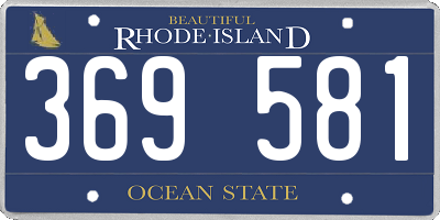 RI license plate 369581
