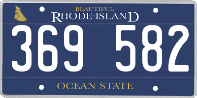 RI license plate 369582