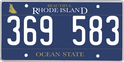 RI license plate 369583