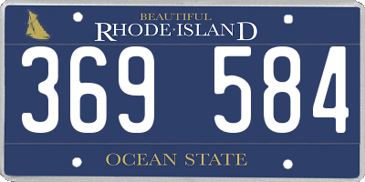RI license plate 369584