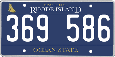 RI license plate 369586