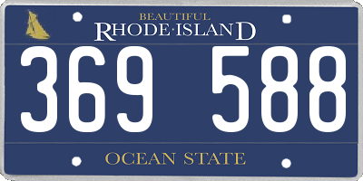 RI license plate 369588