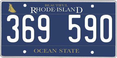 RI license plate 369590