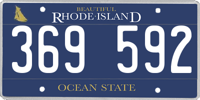RI license plate 369592