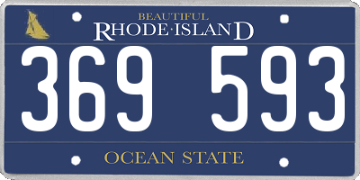 RI license plate 369593