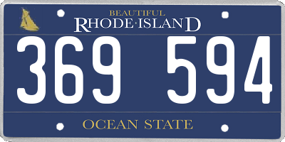 RI license plate 369594