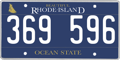 RI license plate 369596
