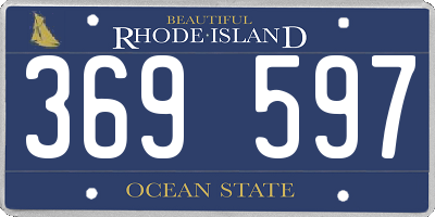 RI license plate 369597