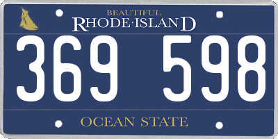 RI license plate 369598