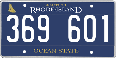 RI license plate 369601