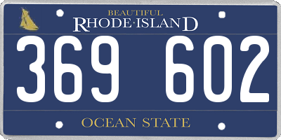 RI license plate 369602