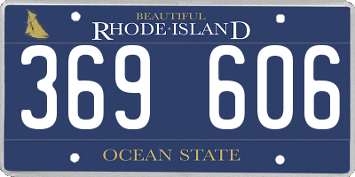 RI license plate 369606