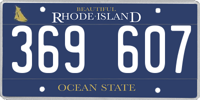 RI license plate 369607