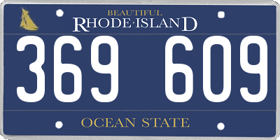 RI license plate 369609