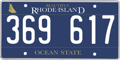 RI license plate 369617