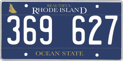 RI license plate 369627
