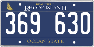 RI license plate 369630