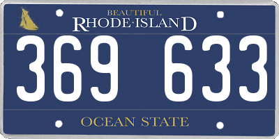 RI license plate 369633