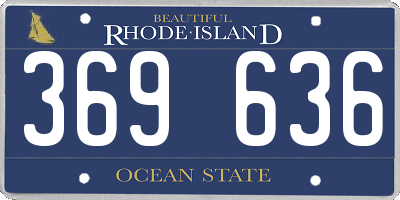 RI license plate 369636