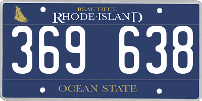 RI license plate 369638