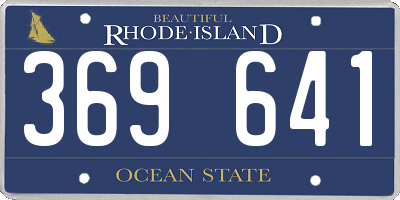 RI license plate 369641