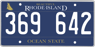 RI license plate 369642