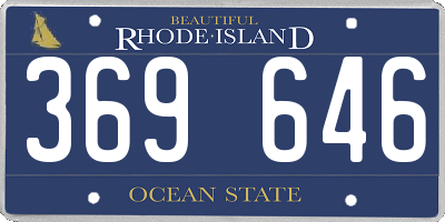 RI license plate 369646