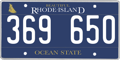RI license plate 369650