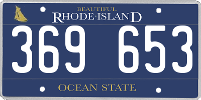 RI license plate 369653