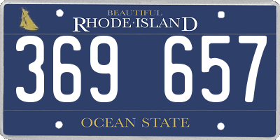 RI license plate 369657