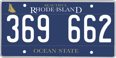 RI license plate 369662