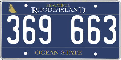 RI license plate 369663