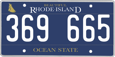 RI license plate 369665