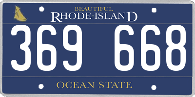 RI license plate 369668