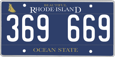 RI license plate 369669