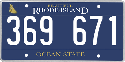 RI license plate 369671