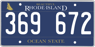 RI license plate 369672