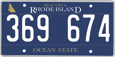 RI license plate 369674