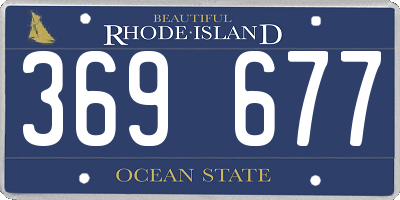 RI license plate 369677