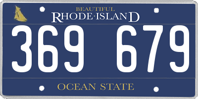 RI license plate 369679
