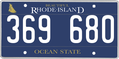 RI license plate 369680