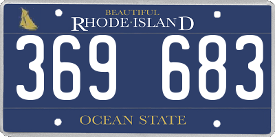 RI license plate 369683