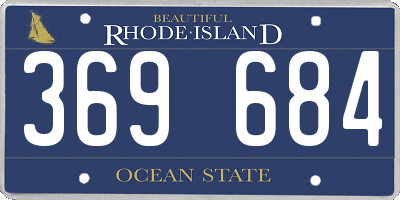 RI license plate 369684