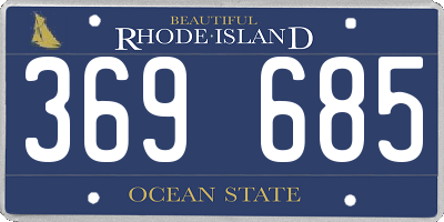 RI license plate 369685
