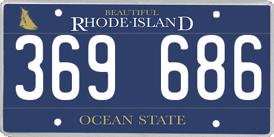 RI license plate 369686