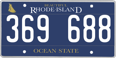 RI license plate 369688