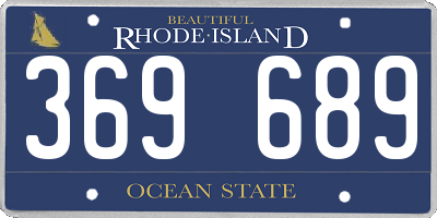 RI license plate 369689
