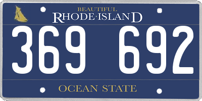 RI license plate 369692