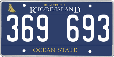 RI license plate 369693