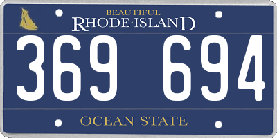 RI license plate 369694